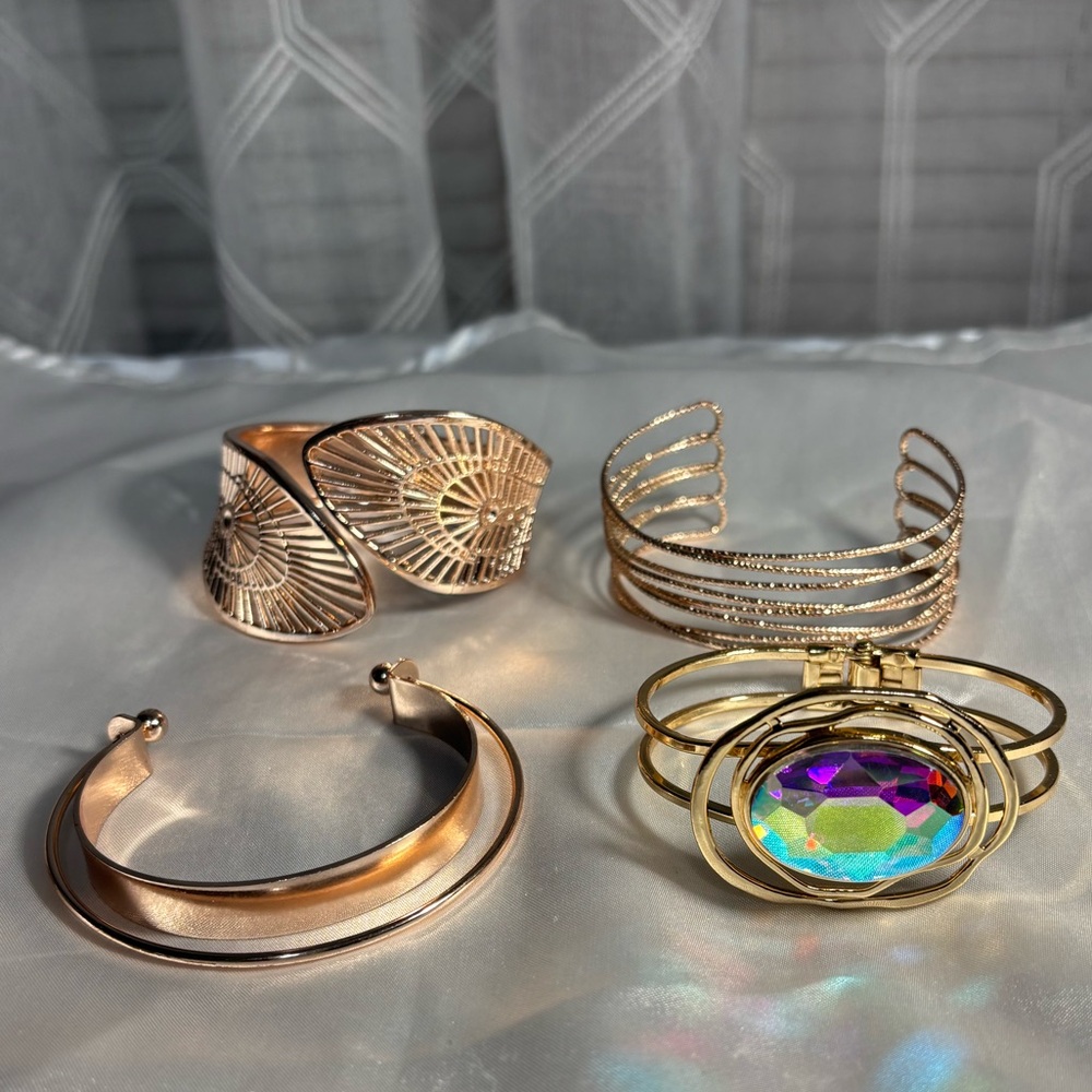 Paparazzi Elegant Gold Women's Bracelet Set All 4 bracelets go for one price